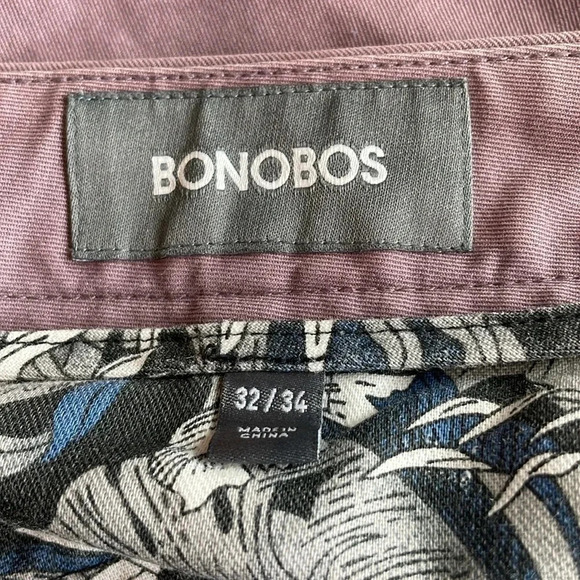 Bonobos Lilac Chinos 100% cotton Straight Men’s size 32 X 34 Casual Preppy Slim - Picture 8 of 11
